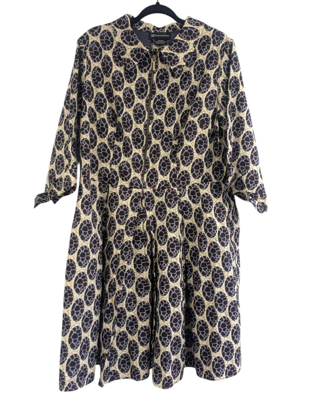 Monica Kanari Zip Front Shirt Dress